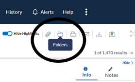 Screenshot of Lexis folders tool